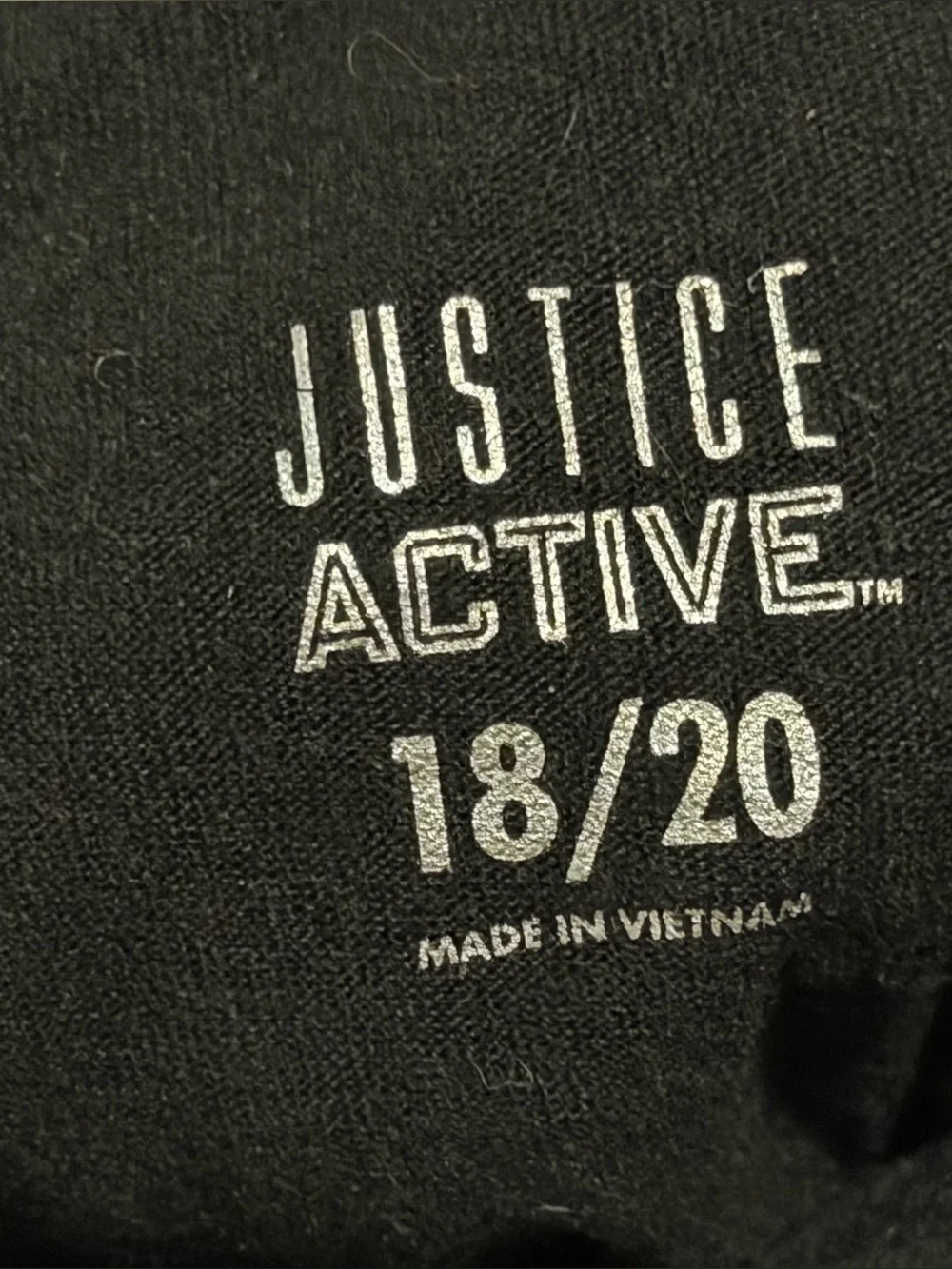 Justice Girls' Black Hoodie Top with Pink & White Logo